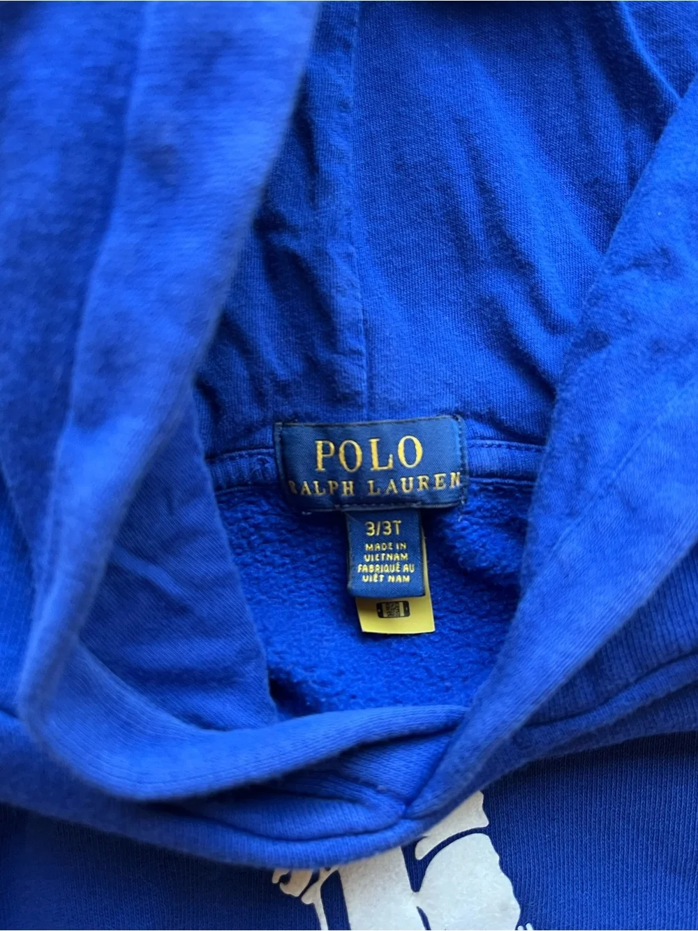 Ralph Lauren Kids Blue Polo Player Hoodie 3T